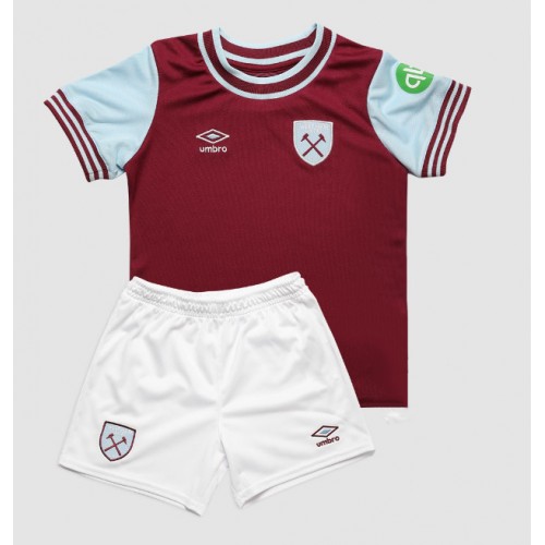 Dětský fotbalový dres West Ham United 2024-25 Domácí Krátký Rukáv (+ trenýrky)